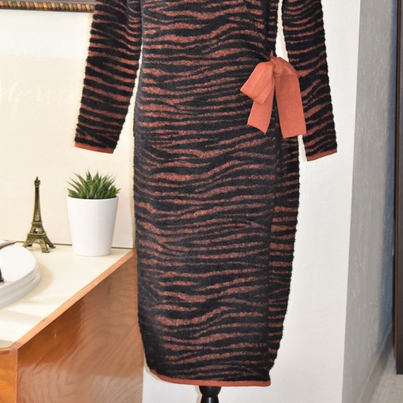 NEW J.O.A Anthropologie Zebra Print Sweater Duster - Picture 2 of 13